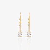 Buy 18k Gold Plated Silver Dangling Zircon Earrings Online | March