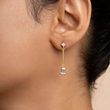 Buy 18k Gold Plated Silver Geometric Dangling Earrings Online | March
