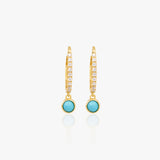 Buy 18k Gold Plated Silver Turquoise Hoop Earrings Online | March