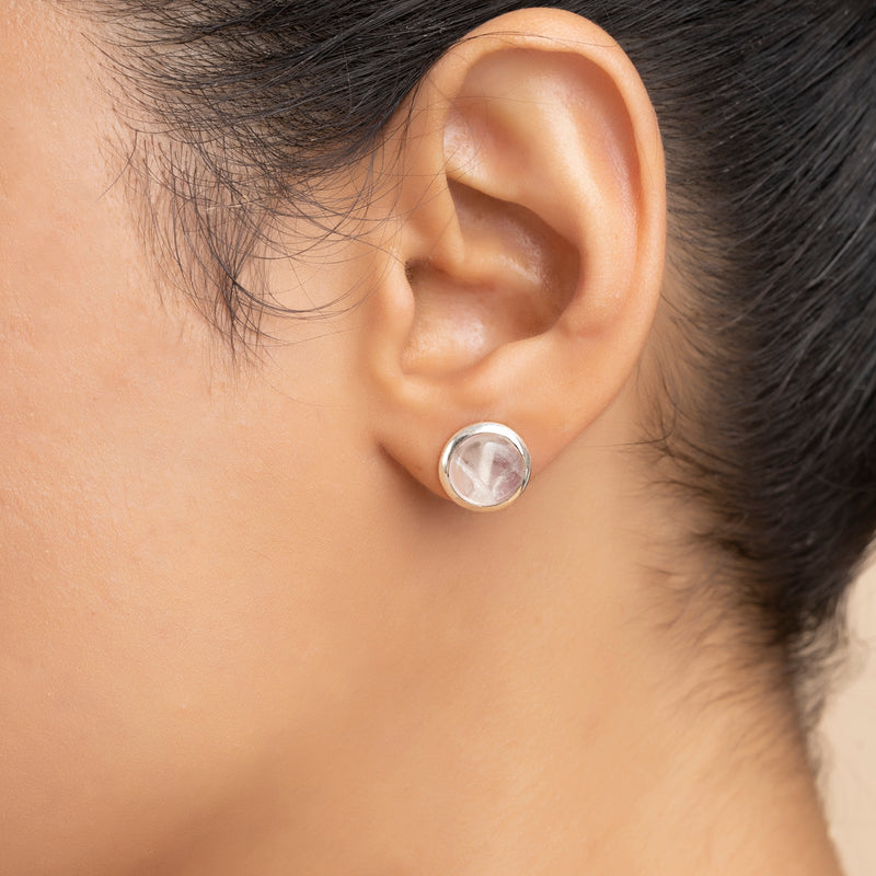 Buy Rainbow Moonstone Silver Stud Earrings Online | March