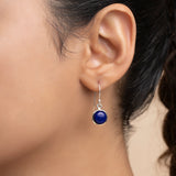 Buy Dangling Lapis Silver Earrings Online | March