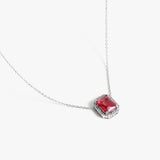 Buy Ruby Red Zircon Silver Set Online | March
