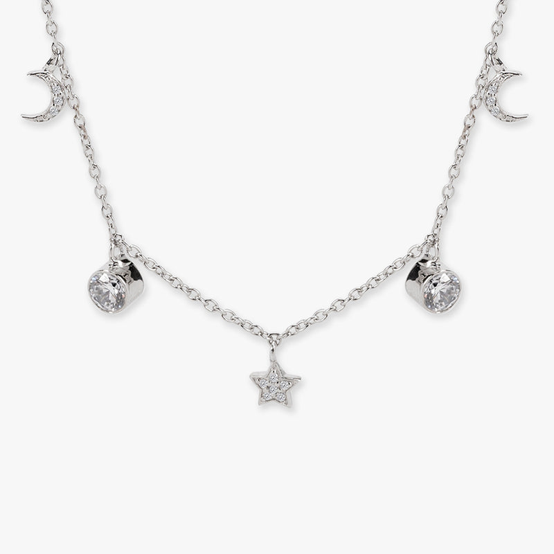 Buy Silver Studded Star & Moon Set Online | March
