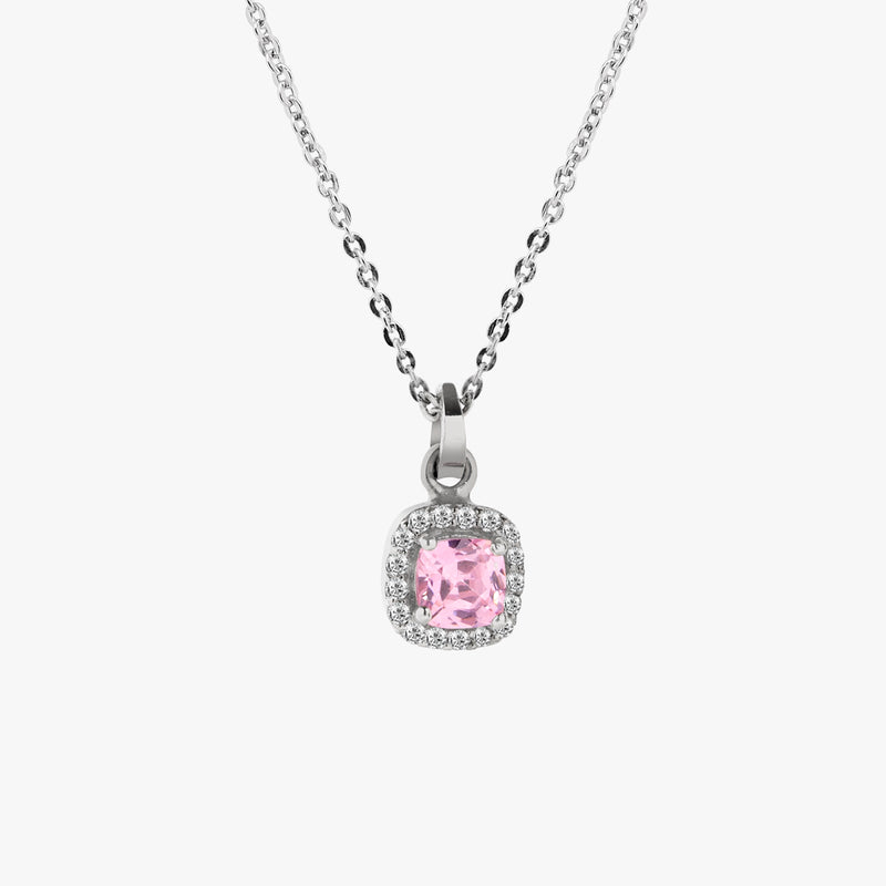 Buy Silver Pink Tourmaline Halo Set Online | March