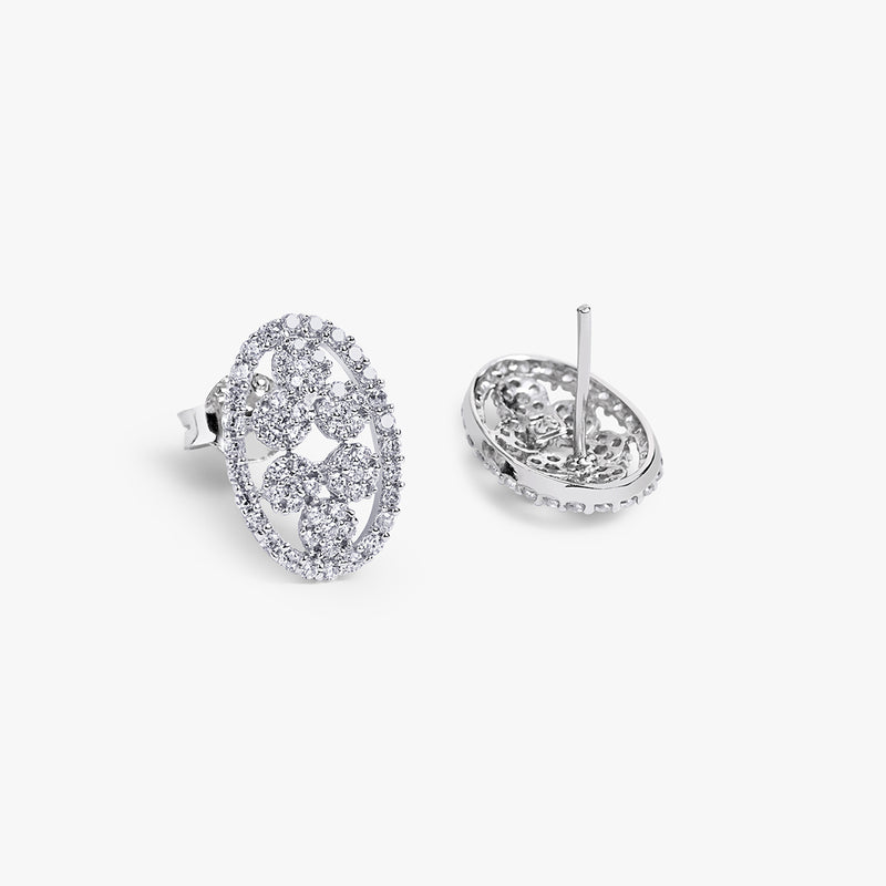 Buy Oval Cluster Silver Set Online | March