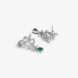 Buy Green Floral Cluster Silver Set Online | March