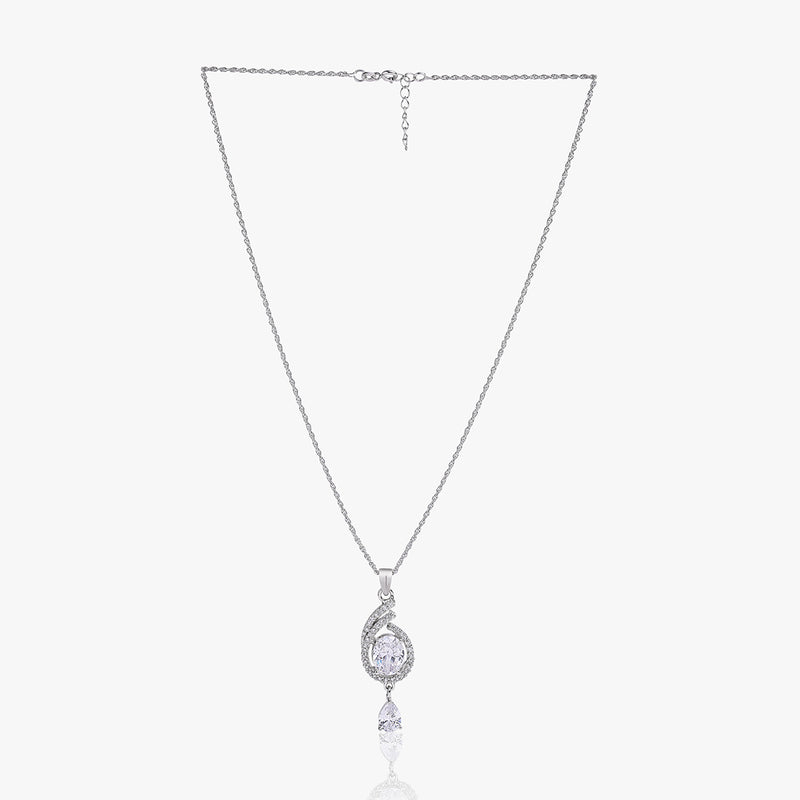 Buy Elegant Pear Zircon Silver Set Online | March