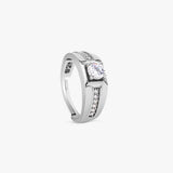 Buy Silver Gleaming Love Couple Rings Online | March