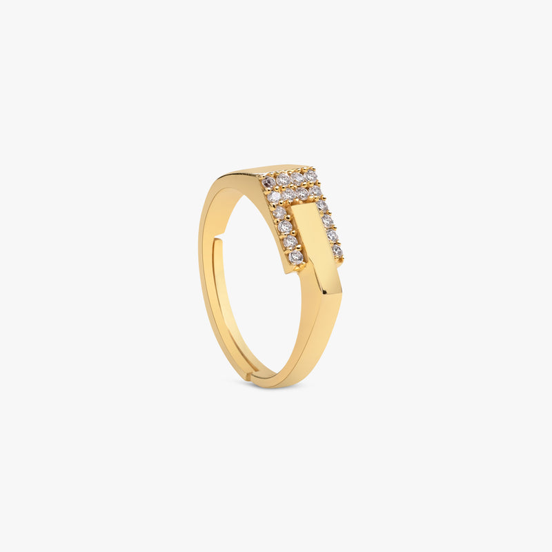 Buy 18K Gold Plated Silver Companion Couple Rings Online | March