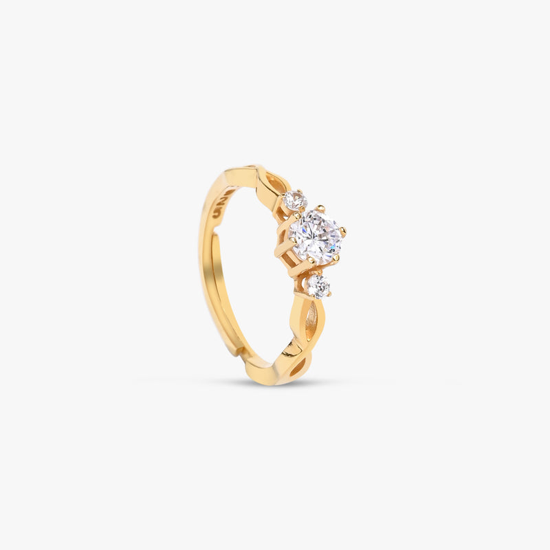 Buy 18K Gold Plated Silver Entwine Couple Rings Online | March
