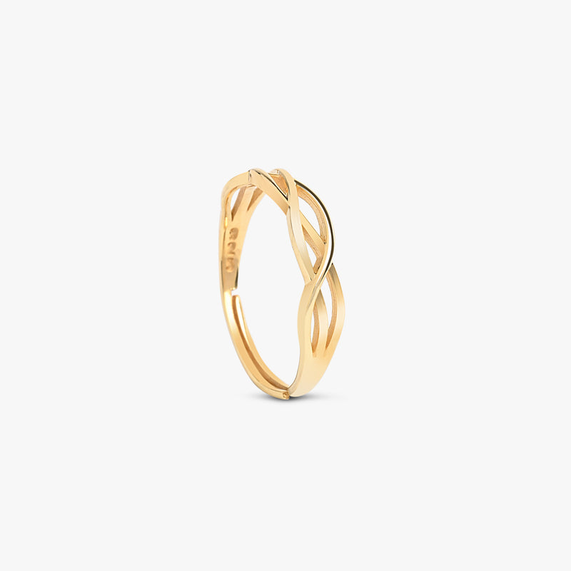 Buy 18K Gold Plated Silver Entwine Couple Rings Online | March