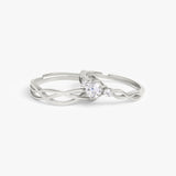 Buy Silver Entwine Couple Rings Online | March