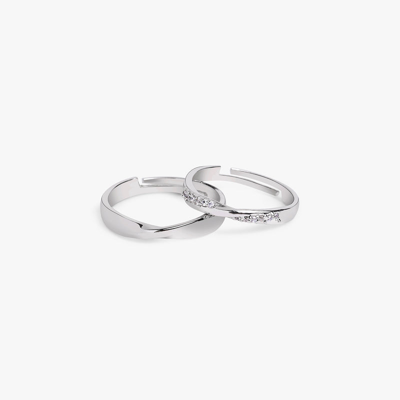 Buy Silver Eternity Couple Rings Online | March
