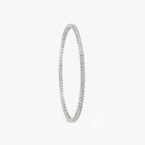 Buy Minimal Zircon Studded Silver Bangles Set of 2 Online | March