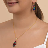 Buy 18k Gold Plated Silver Multi Copper Turquoise Set Online | March