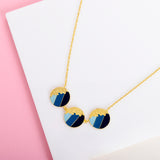 Blue Enamel & Granulated Necklace
