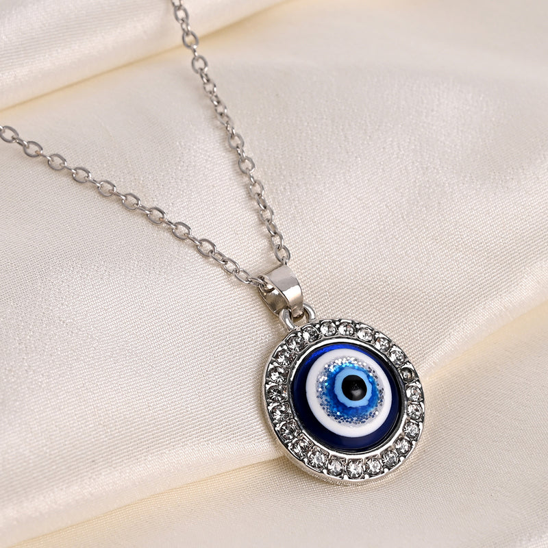 Evil Eye Glass Stone Necklace