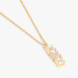 April Birthstone Necklace - Natural Crystal Quartz