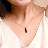 January Birthstone Necklace - Natural Garnet