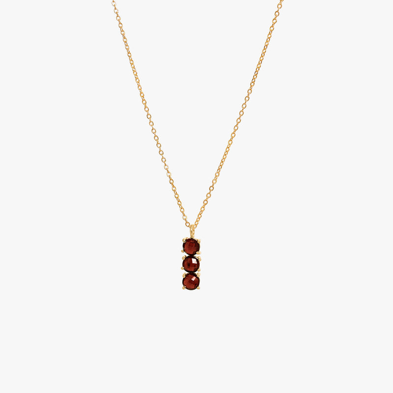January Birthstone Necklace - Natural Garnet