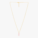 October Birthstone Necklace - Natural Pink Chalcedony