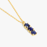 September Birthstone Necklace - Natural Dyed Sapphire