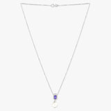Buy Silver Amethyst Zircon And Natural Pearl Necklace Online | March