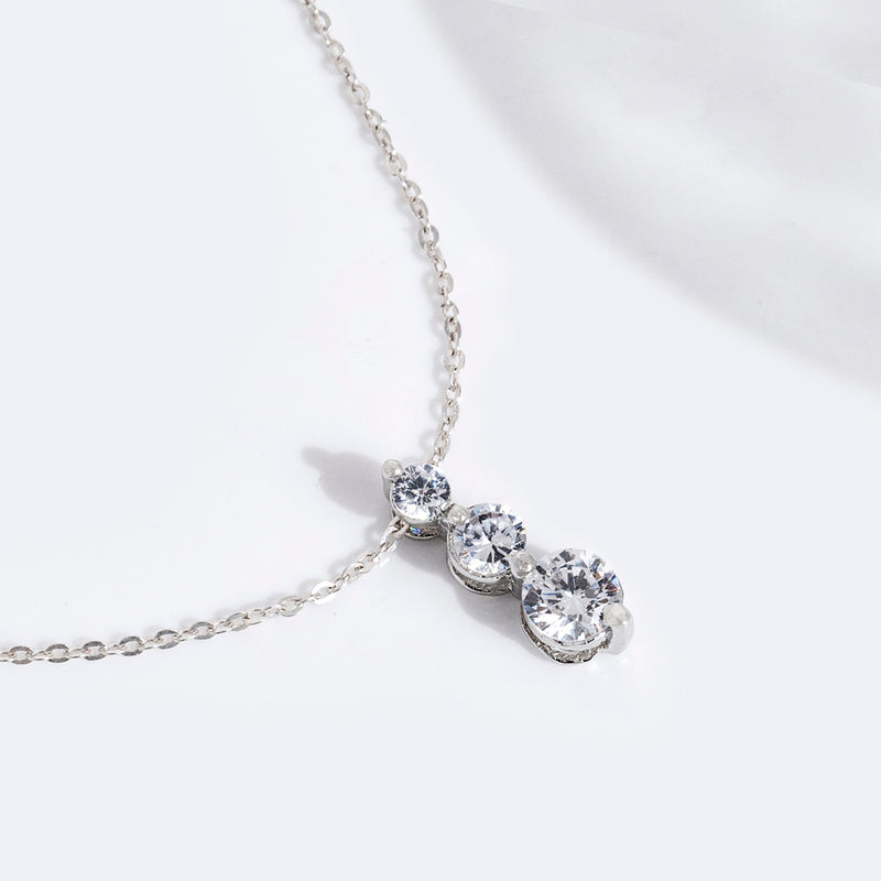 Buy Silver Zircon Journey Necklace Online | March