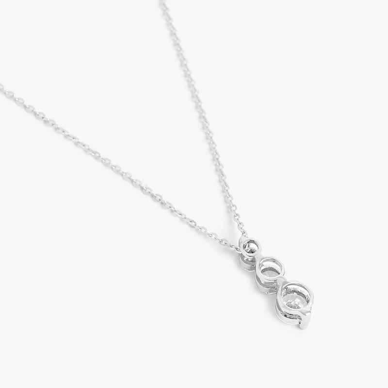 Buy Silver Zircon Journey Necklace Online | March