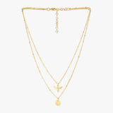 Minimal Layered Bee Necklace