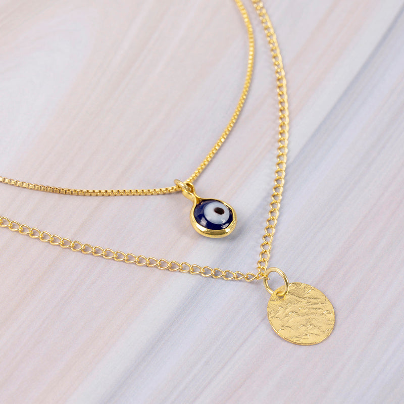 Evil Eye Layered Necklace