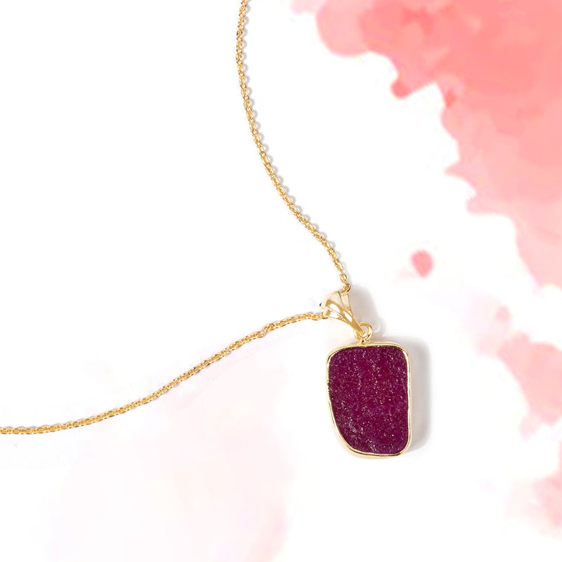 Dyed Ruby Ropada Statement Necklace