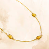 Minimal Citrine Quartz Necklace