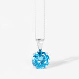 Buy Aqua Blue Silver Necklace Online | March