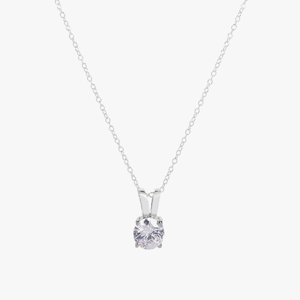 Buy Classic Silver Zircon Necklace Online | March