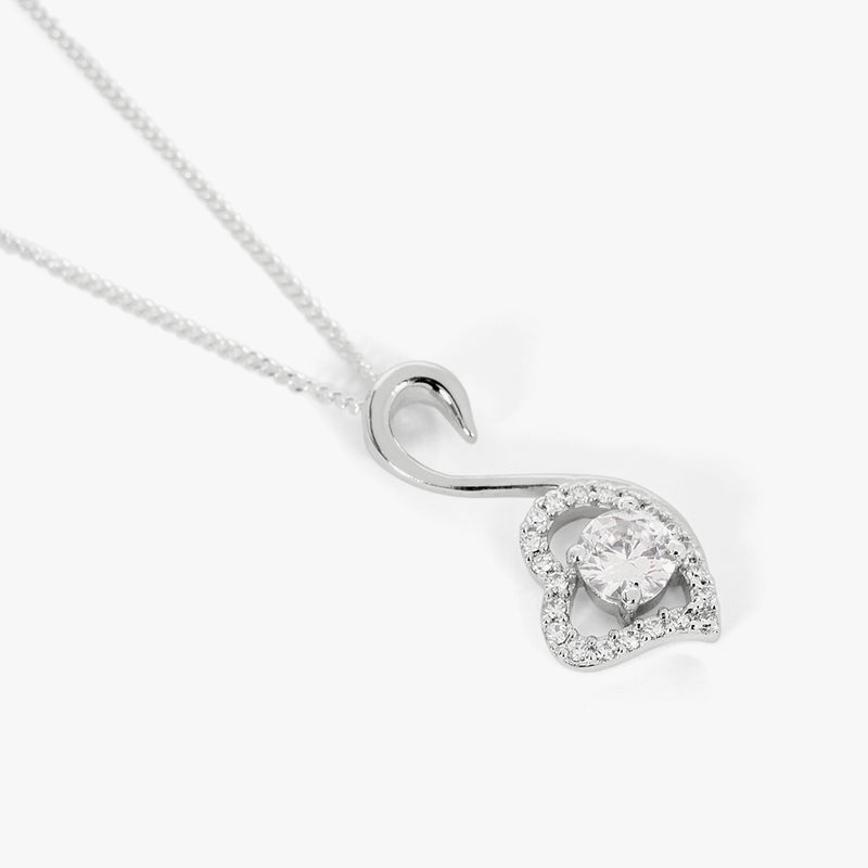 Buy Swan Heart Silver Necklace Online | March