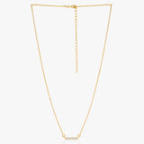 Buy Gold Plated Studded Bar Silver Necklace Online | March