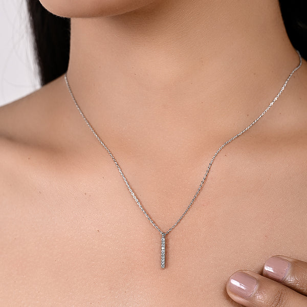 Buy Dangling Bar Silver Necklace Online | March