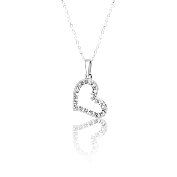 Floating Heart Necklace - Sterling Silver – Becket and Quill