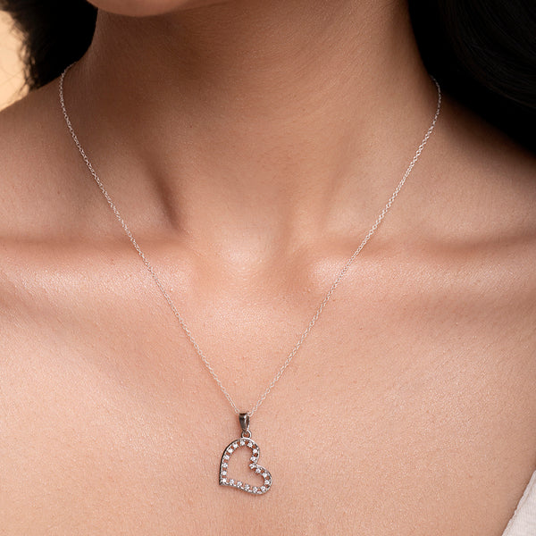 Buy Silver Heart Pendant Necklace Online | March