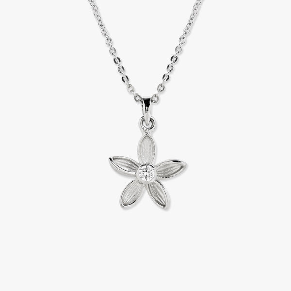 Buy Silver Blossom Zircon Necklace Online | March