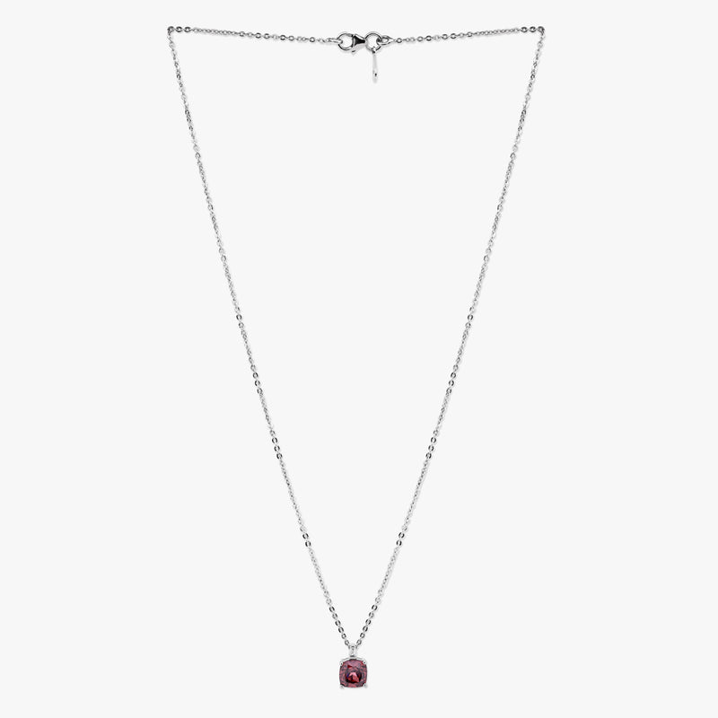 Buy Statement Silver Cushion Cut Necklace Online | March