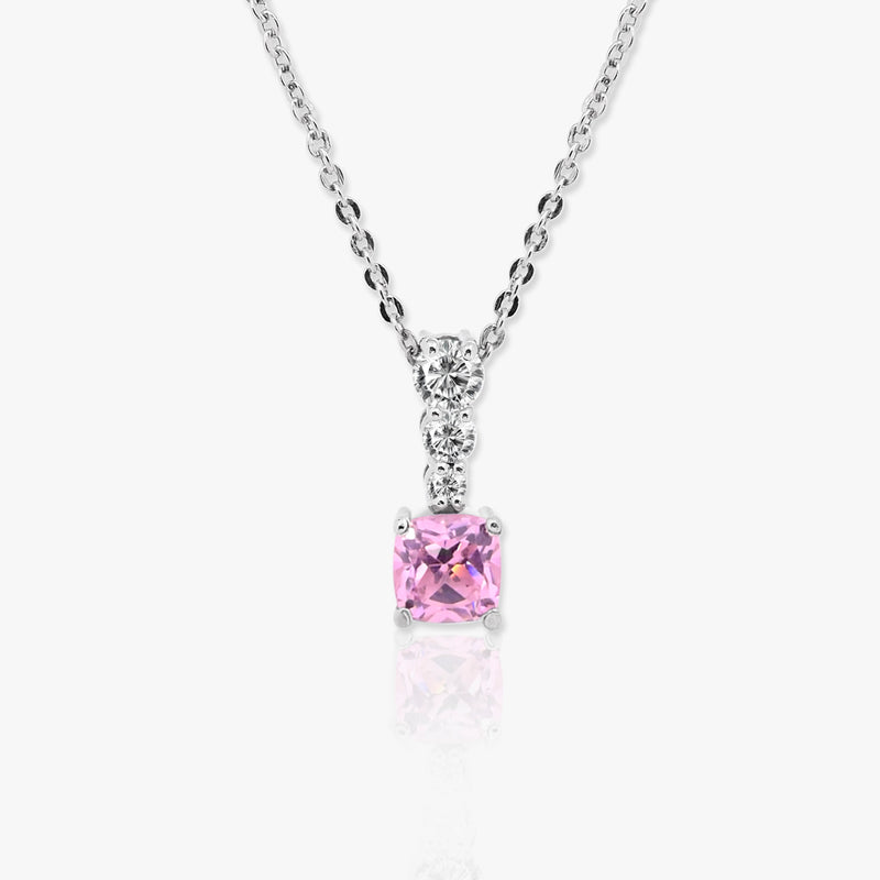 Buy Elegant Silver Pink Tourmaline Necklace Online | March