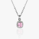 Buy Minimal Silver Pink Tourmaline Necklace Online | March