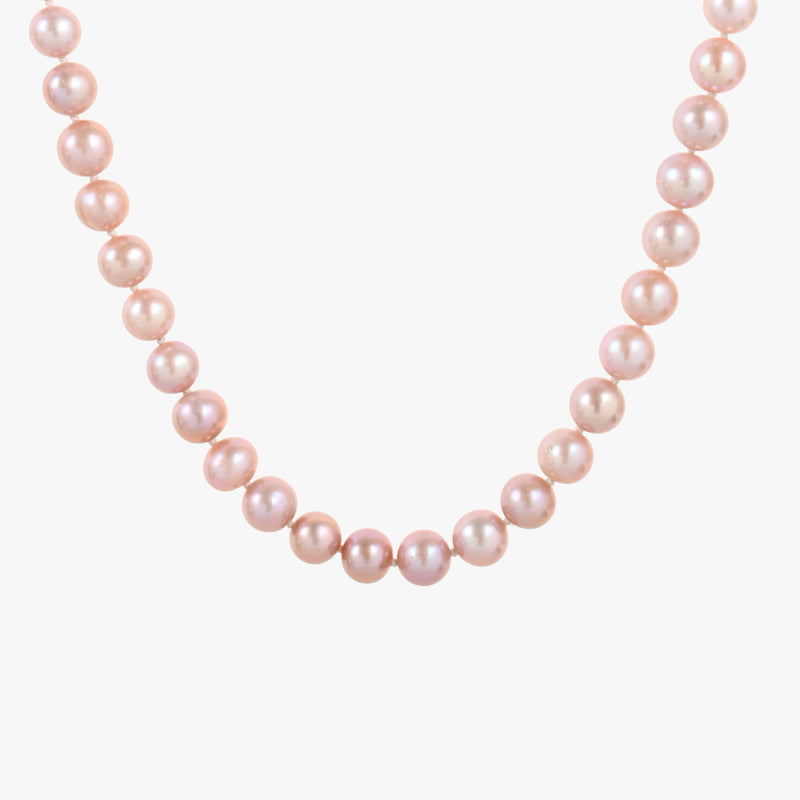 Buy Peach Freshwater Pearl String With Silver Lock - Online | March