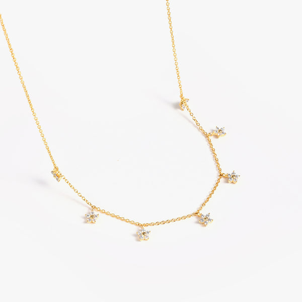 Buy 18K Gold Plated Shining Star Silver Necklace Online | March