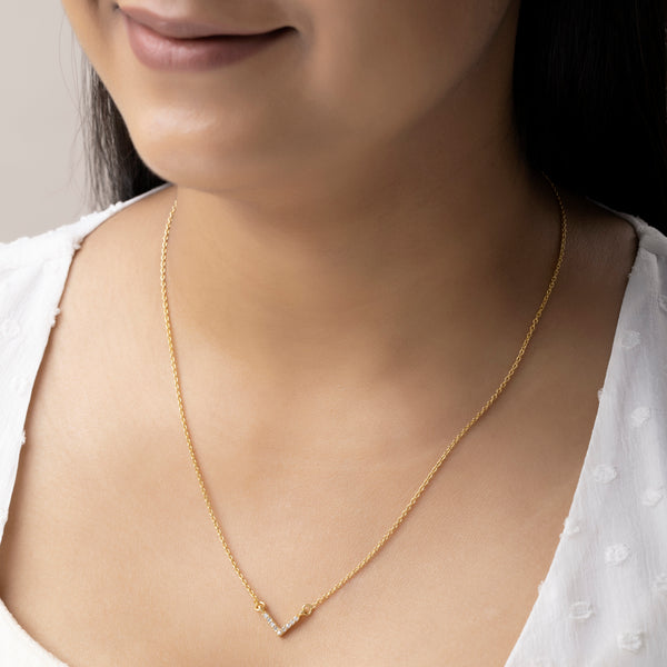 Buy Delicate Silver Zircon Necklace Online | March