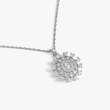 Buy Silver Zircon Cluster Necklace Online | March
