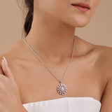 Buy Silver Zircon Cluster Necklace Online | March