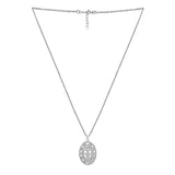 Buy Silver Oval Zircon Necklace Online | March